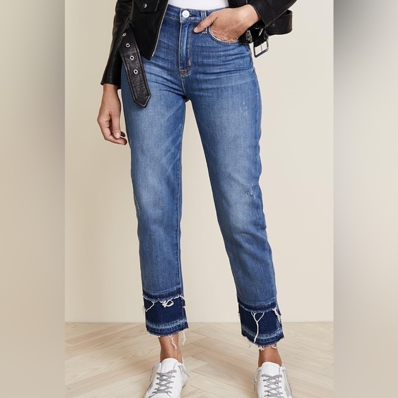 NEW Hudson size 24, 25, 26 Women's Zoeey HIGH Rise Straight Crop Hem Jeans - Picture 1 of 14